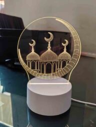 Islamic 3d home decorating tablet or bedside lamp (3 colour)