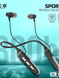 GEEOO BL109 Sports Wireless Neckband – 60H Playtime, Bluetooth 5.6, Magnetic Earbuds