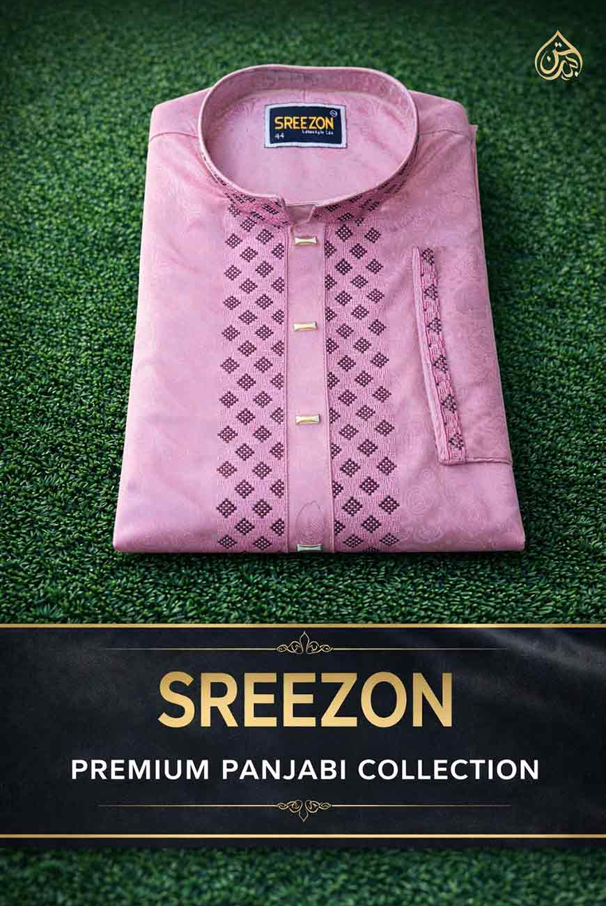 Sreezon Pink Patterned Panjab