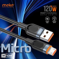 MEKE M10 Micro 120W Fast Charging Data Cable – 1 Meter Premium Braided Cable