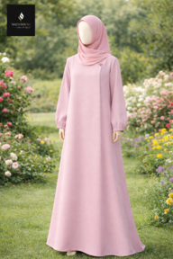 Indonesian Inspired Abaya - (Baby Pink)