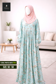 Floral Printed Abaya - (P03)