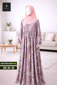 Floral Printed Abaya - (P05)