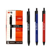 M&G Retractable Ball Point TR3 Semi-Gel Ball Pen 0.5mm 3pcs (Black/Blue/Red)