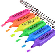 M&G 6pcs Highlighter Pens, 6 Colors of Markers, Soft Fiber Pen Tips, Highlight Ink, Transparent Candy Color, Smooth Writing, for Handbooks, Office, Study and Life Records