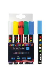 M&G Acrylic Marker 2 Mm Acrylic Set Of 5 Pcs