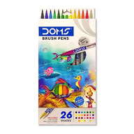 Doms Non-Toxic Multicolor Brush Pens  26 Shades