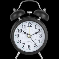 Alarm Clocks Alarm Clock Retro Twin Bell Metal Desk Table Analog Clock Silent with Night Light for Home Office Mini Travel Alarm Clock Digital Clock