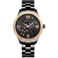 Curren 9009 Quartz Movement Round Dial Stainless Steel Waterproof Women Watch