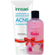 Innsaei Acne Foam 150ml And Skino Rose Shower Gel 220ml