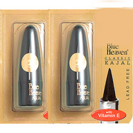Blue Heaven Lead Free Classic KAJAL With vitamin E 2 gm Black Color Eyeliner Stick 2 Pcs