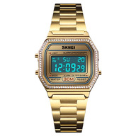 Skmei 1474 Stainless Steel Digital Womens Watch