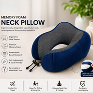 Memory Foam Neck Pillows Soft Travel Pillows Massage Neck Pillows Sleeping Airplane Pillows Cervical Bedding - Neck Pillow