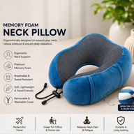 Memory Foam Neck Pillows Soft Travel Pillows Massage Neck Pillows Sleeping Airplane Pillows Cervical Bedding - Neck Pillow