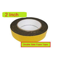 Foam Tape Black 2″ Inch 50mm Double Side Foam Gum Tape Both Side Gum Foam Tape Heavy Duty Double Sided Gum Foam Tape Black Color