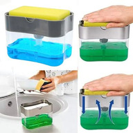 2-in-1 Soap Pump Station with Sponge Holder – Clean and Convenient