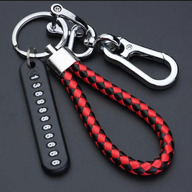 Key Chain Set With Customized Phone Card Anti Lost Pendant Split Rings