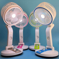 LR-2018 USB Rechargeable Folding Fan with LED Light