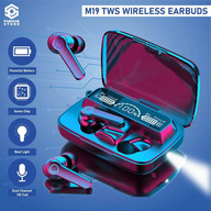 M19 TWS Wireless Bluetooth Earbuds Digital Display,Flash Light and Touch Control 