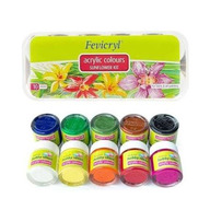 Fevicryl Acrylic Colors Kit- 15ml, 10 Shades