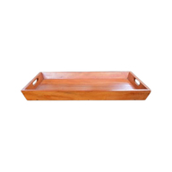 Natural Wooden Serving Tray With Handles