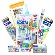 Doms Art Strokes Kit | Perfect Value Pack | Kit for Creative Minds | Gifting Range for Kids | Combination of 10 Stationery Items | Pack of 1