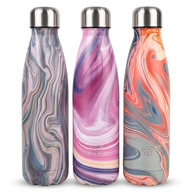 Marble Print Stainless Steel Hot & Cool Water Bottle – 500ml (Random Body Color)